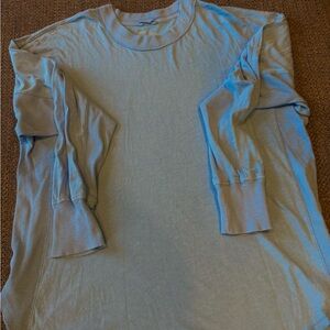 Aerie Blue Ribbed Long Sleeve Top